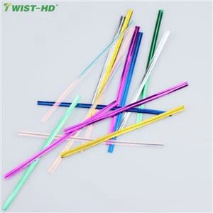 Samkeppnishæf verð 8 cm 10 cm Golden Pre-cut Metallic Brauðpoki Twist Tie